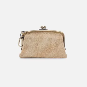 Cheer Frame Pouch In Metallic Leather - Gold Leaf