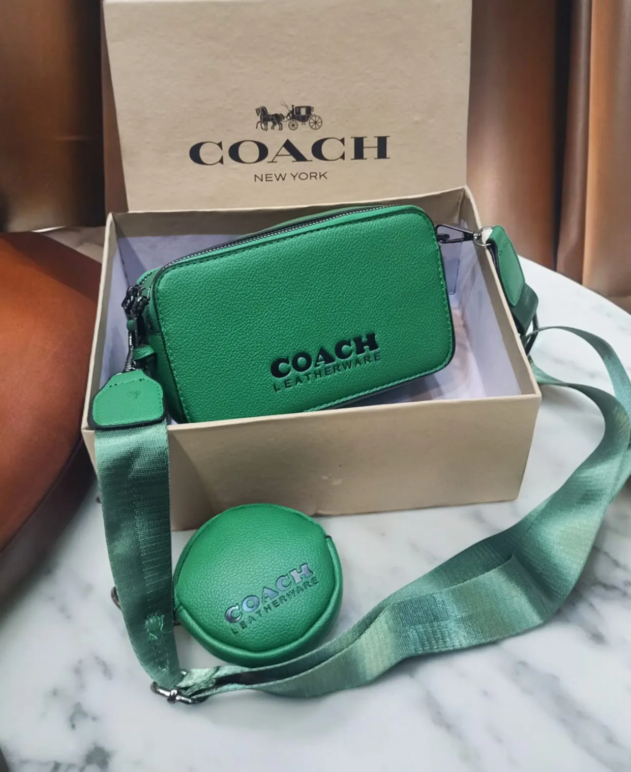 Coach Handbags for Women - (Green)