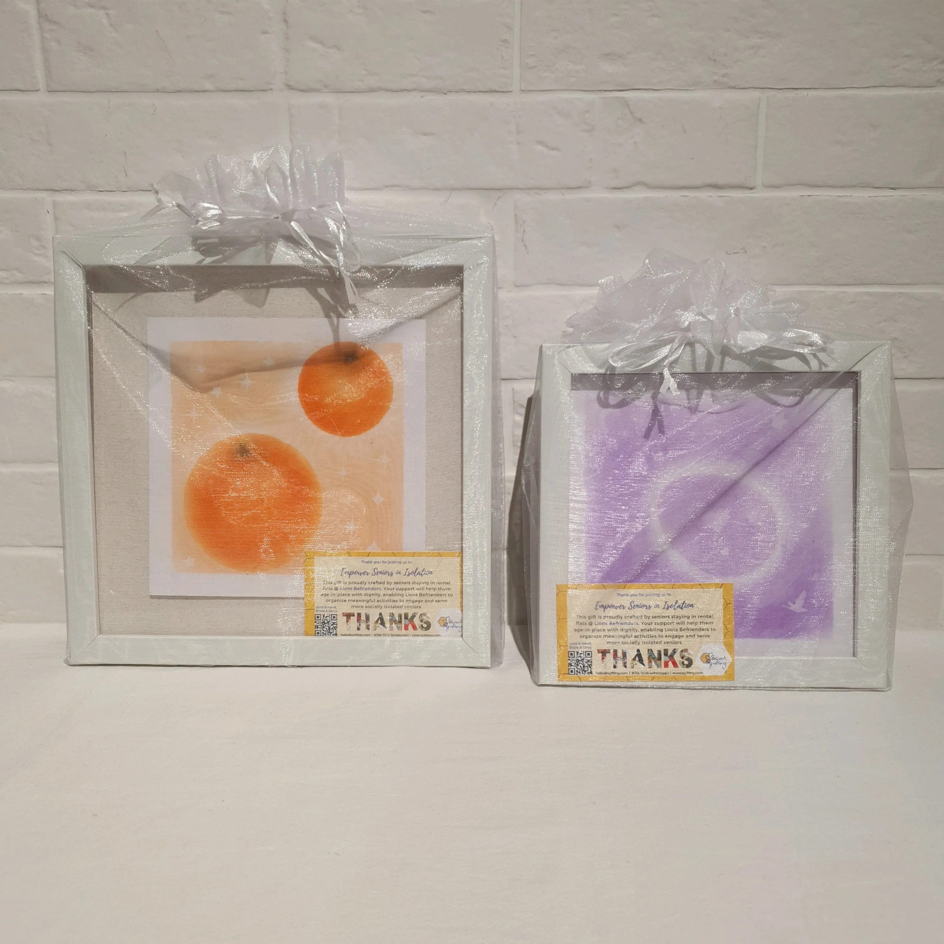 Watercolour painting with frame